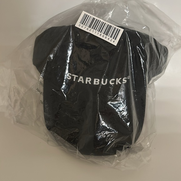NEW Starbucks Coffee Employee Worker Hat Uniform Black Cap Strapback Job Cap - Picture 2 of 3